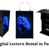Digital Lectern Rental in Paris – 4K Display for Powerful Presentations