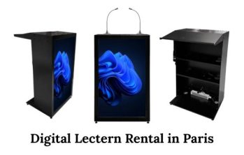 Digital Lectern Rental in Paris – 4K Display for Powerful Presentations